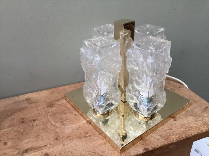 Egon Hillebrand - Plafondlamp - Glas - messing - Ice cube, Antiquités & Art, Antiquités | Meubles | Chaises & Canapés
