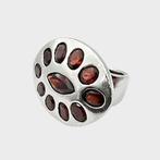 Zonder Minimumprijs - Ring Zilver - Granaat, Nieuw