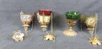 Religieuze en spirituele objecten - Vier kerklichten - Glas,, Antiquités & Art, Antiquités | Livres & Manuscrits