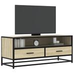 vidaXL Tv-meubel 100x34,5x40cm bewerkt hout metaal sonoma, Huis en Inrichting, Kasten |Televisiemeubels, Verzenden, Nieuw