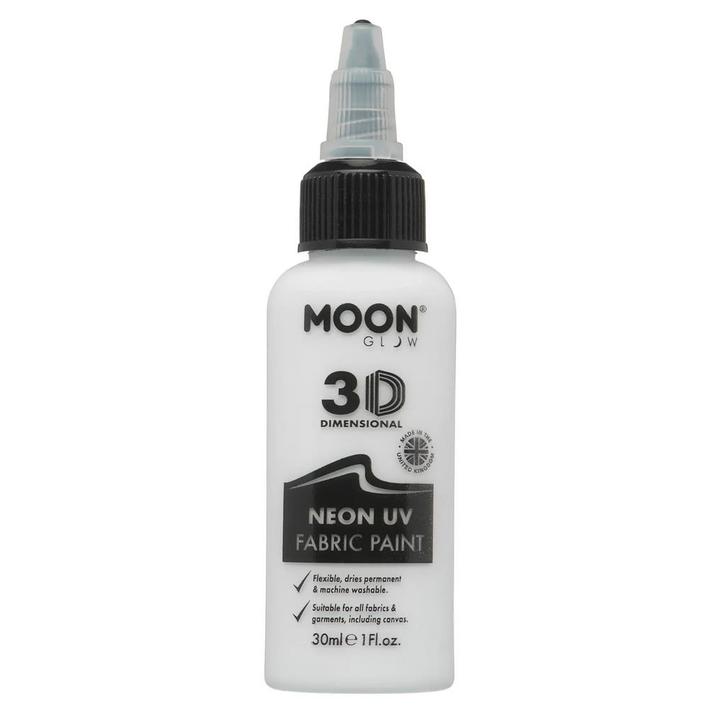 Moon Glow Neon UV Fabric Paint 30ml White 30ml, Hobby en Vrije tijd, Feestartikelen, Nieuw, Verzenden