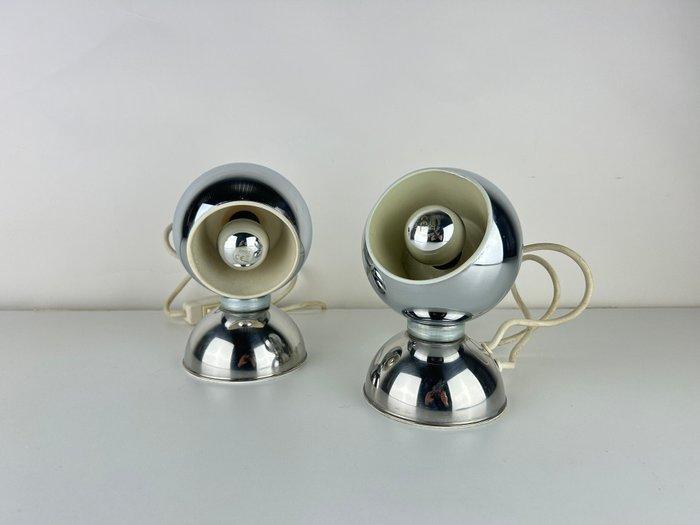 Lampadari Reggiani - Lamp (2) - Cromate Eyeball lampen uit, Antiek en Kunst, Antiek | Verlichting