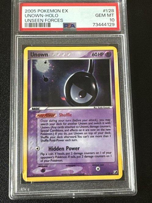 Pokémon - 1 Graded card - unown holo unseen forces - PSA 10, Hobby en Vrije tijd, Verzamelkaartspellen | Pokémon