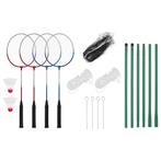 vidaXL Set de badminton avec 4 raquettes et filet, Sport en Fitness, Badminton, Verzenden