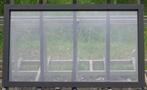 aluminium raam , chassis , venster 135 x 80 zwart ral 9005, Nieuw, Raamkozijn, Ophalen of Verzenden, 75 tot 150 cm
