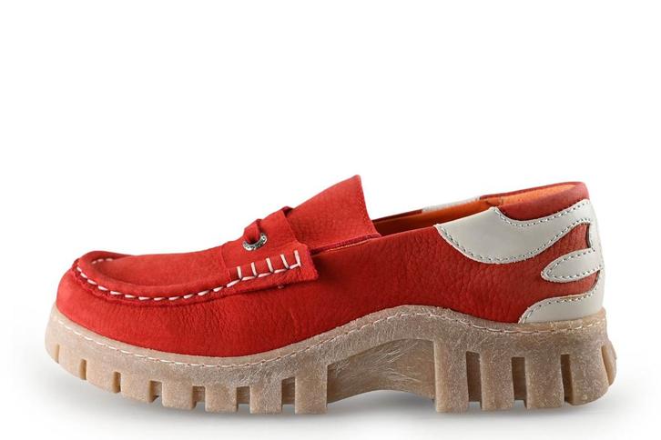 Megamok Instappers in maat 38 Rood | 5% korting, Kleding | Dames, Schoenen, Rood, Zo goed als nieuw, Instappers, Verzenden