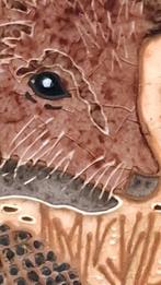 Vintage Tegel - Egel in zijn natuurlijke omgeving - MAW -, Antiek en Kunst