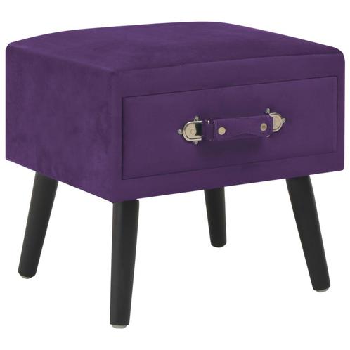 vidaXL Nachtkastje 40x35x40 cm fluweel donkerpaars, Huis en Inrichting, Slaapkamer | Nachtkastjes, Nieuw, Verzenden
