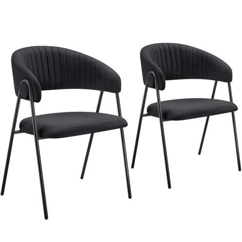 tectake Eetkamerstoel Bedano, gestoffeerd, geweven stof, 150, Huis en Inrichting, Stoelen, Verzenden