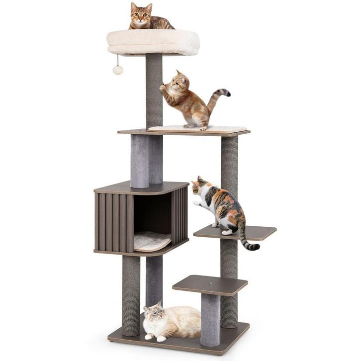 2dekans | Coast Kattenboom 152 cm – Kattentoren met 6, Animaux & Accessoires, Accessoires pour chats, Enlèvement ou Envoi