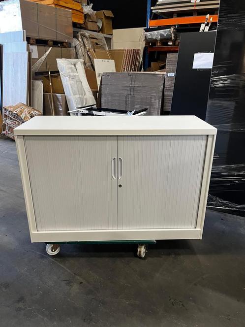 Roldeurkast – Archiefkast – Wit– Met slot - 80x120x45 cm, Huis en Inrichting, Kasten | Roldeurkasten en Archiefkasten, Met slot