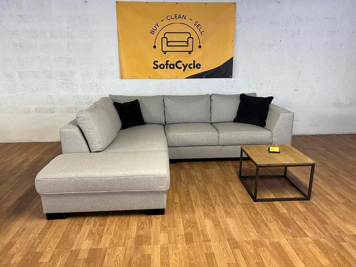 SofaCycle - Grijze Hoekzetel – Modern &amp; Comfortabel, Maison & Meubles, Canapés | Coins salons complets, Enlèvement ou Envoi