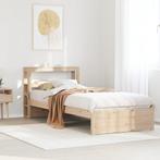 vidaXL Bedframe met hoofdbord massief grenenhout 90x190 cm, Verzenden, Nieuw