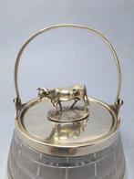 Boterschotel - Metaal, Glas - Finiaal in de vorm van een, Antiek en Kunst