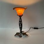 Lampe de table - Support Art Nouveau — abat-jour en pâte de