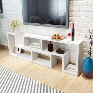vidaXL Tv-meubel dubbel L-vormig wit, Verzenden