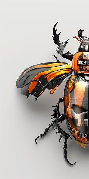 F2B - BeetleCan Harley 2I8, Antiquités & Art, Art | Objets design