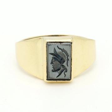 Bague - 14 carats Or jaune - Hématite beschikbaar voor biedingen