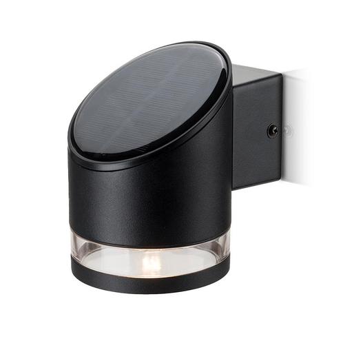 Solar wandlamp met daglichtsensor 2W - 3000K Aluminium, Tuin en Terras, Buitenverlichting, Nieuw, Netvoeding, Verzenden