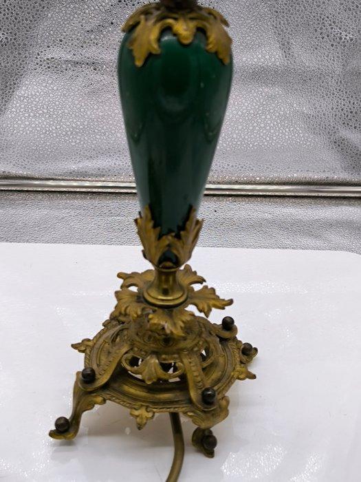 Tafellamp - Messing - Messing & groen porselein, Antiek en Kunst, Curiosa en Brocante