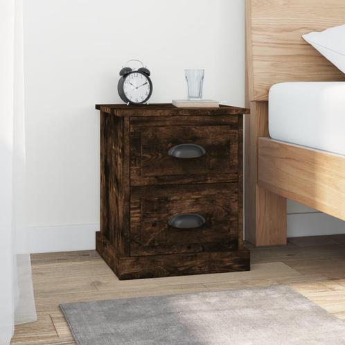 vidaXL Nachtkastjes 2 st 39x39x47,5 cm bewerkt hout gerookt, Huis en Inrichting, Slaapkamer | Nachtkastjes, Nieuw, Verzenden