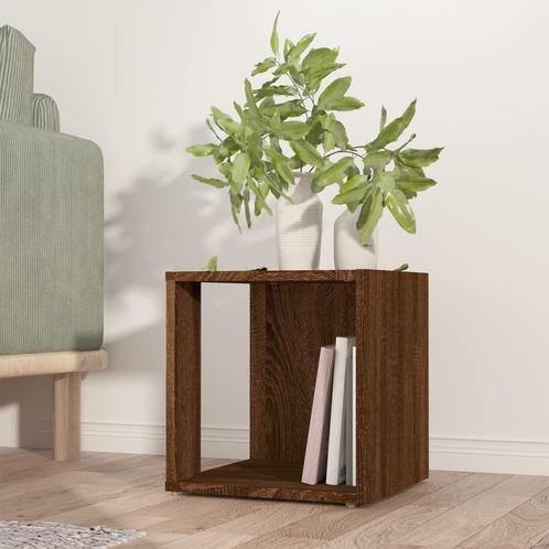 vidaXL Bijzettafel 33x33x34,5 cm bewerkt hout bruin, Huis en Inrichting, Kasten | Overige, Nieuw, Verzenden
