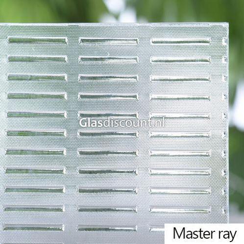 Enkel glas figuurglas Master-ray blank 6mm, Doe-het-zelf en Bouw, Glas en Ramen, Nieuw, Verzenden