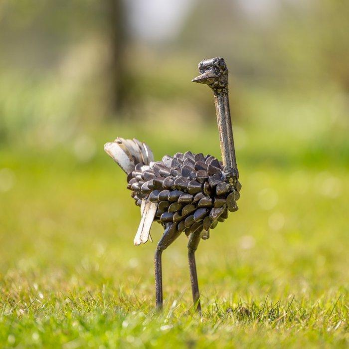 Sculpture, Struisvogel - 1,9 kg - 450 mm - Métal - 2022, Antiek en Kunst, Curiosa en Brocante