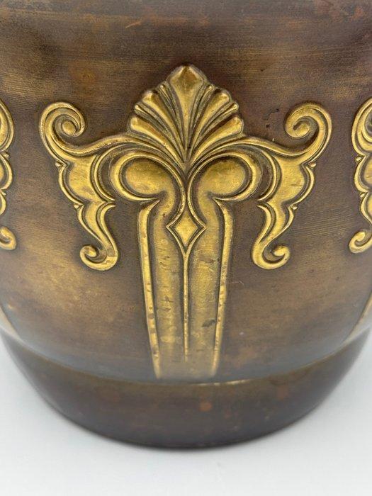 Grote jugendstil bloempot - Bloempot - Koper, Antiek en Kunst, Curiosa en Brocante