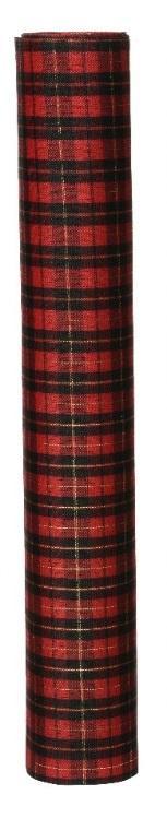Decostof tafelloper tartan schotse ruit rood zwart fijn, Huis en Inrichting, Woonaccessoires | Kunstplanten en Kunstbloemen, Nieuw
