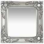 vidaXL Wandspiegel barok stijl 40x40 cm zilverkleurig, Huis en Inrichting, Woonaccessoires | Spiegels, Verzenden, Nieuw