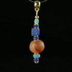 Oud-Romeins Glas, Kornalijn, Lapis Lazuli Hanger en