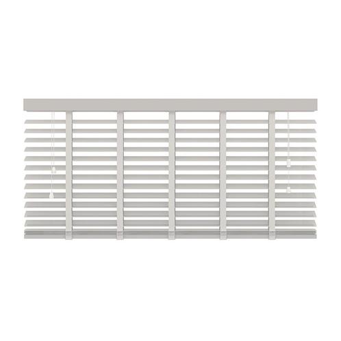 Houten jaloezie - 60x220 cm (bxh) - 50 mm - wit, Huis en Inrichting, Stoffering | Gordijnen en Lamellen, Verzenden