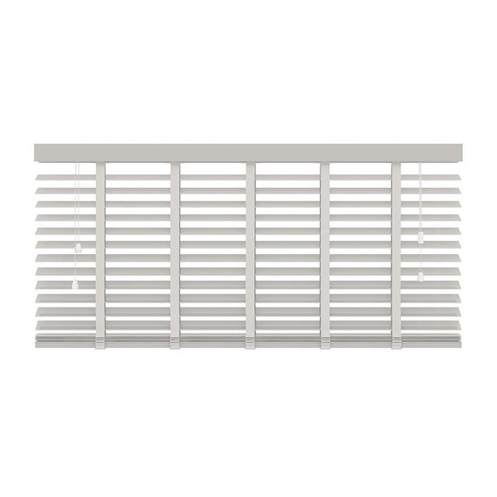 Houten jaloezie - 60x220 cm (bxh) - 50 mm - wit, Huis en Inrichting, Stoffering | Gordijnen en Lamellen, Verzenden