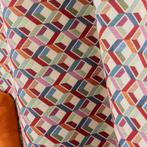 BA009 - Weefsel met geometrisch dambordpatroon 3D - Zwaar -