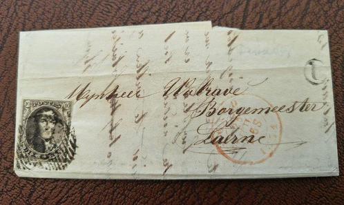 België 1851 - Nummer 3 op brief, Postzegels en Munten, Postzegels | Europa | België