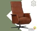 Leren relaxfauteuil Mojo - Massif Armagnac (donkercognac) -, Nieuw, Ophalen of Verzenden, 50 tot 75 cm, Industrieel, Modern