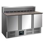 Pizzawerkbank | 400L | 3 Deuren (1/1 GN) | Boven 8x 1/6 GN, Verzenden