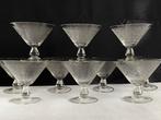 Prachtige geëtste kristallen Art Deco champagnecoupes -, Antiek en Kunst
