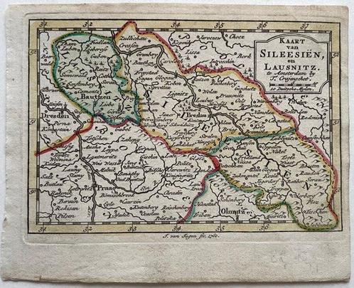Duitsland, Polen - Silésie, Lausnitz, Bohême; J. Crajenschot, Boeken, Atlassen en Landkaarten