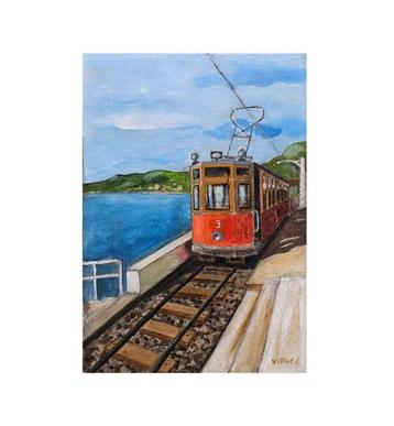 Frederic Viñals i Iscla (1913-2012) - Tram by the sea