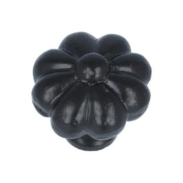 Knop mandarijn ijzer zwart 30 mm