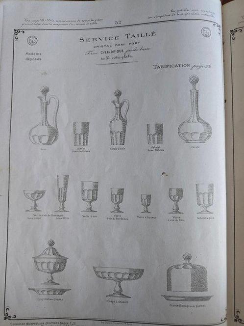 Baccarat - Service à boisson (10) - Cylindre demi-fort -, Antiek en Kunst, Antiek | Meubels | Tafels