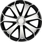 Carpoint Wieldoppenset Mega 16 Inch Zwart/zilver 4 Stuks, Verzenden, Nieuw