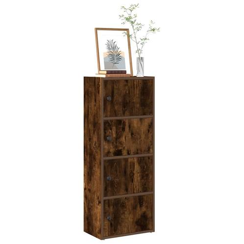 vidaXL Boekenkast 40x24x102 cm bewerkt hout gerookt, Huis en Inrichting, Kasten | Boekenkasten, Nieuw, Verzenden