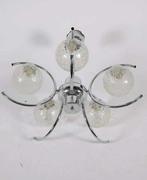 Kroonluchter - Chroom - Luster chroom en glas, Antiek en Kunst, Antiek | Verlichting