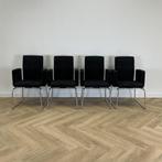 Design set van 4 stuks Pub & Club by Bulo stoelen, zwart, Huis en Inrichting, Stoelen, Gebruikt, Zwart, Stof, Eén