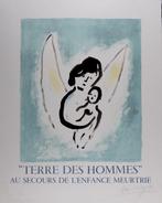 Marc Chagall (1887-1985) - Terre des Hommes - Hand-signed, Antiquités & Art