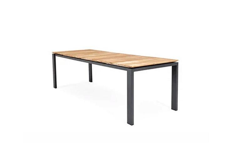 SUNS Savona tuintafel matt royal grey met teak blad 220 x, Tuin en Terras, Tuinsets en Loungesets
