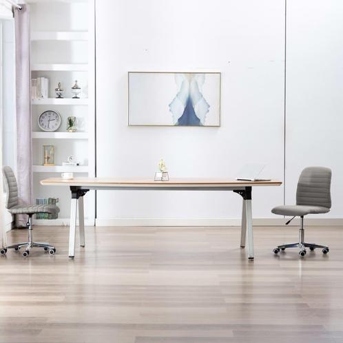 vidaXL Eetkamerstoelen 2 st stof lichtgrijs, Huis en Inrichting, Stoelen, Nieuw, Verzenden